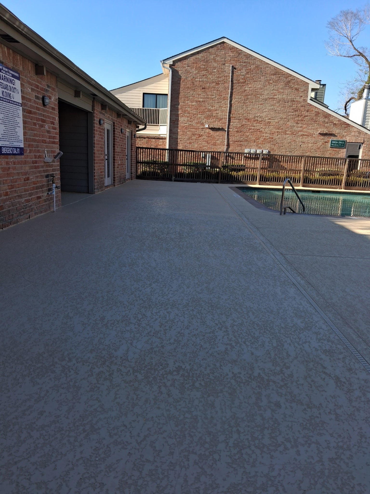 Stamped concrete patio