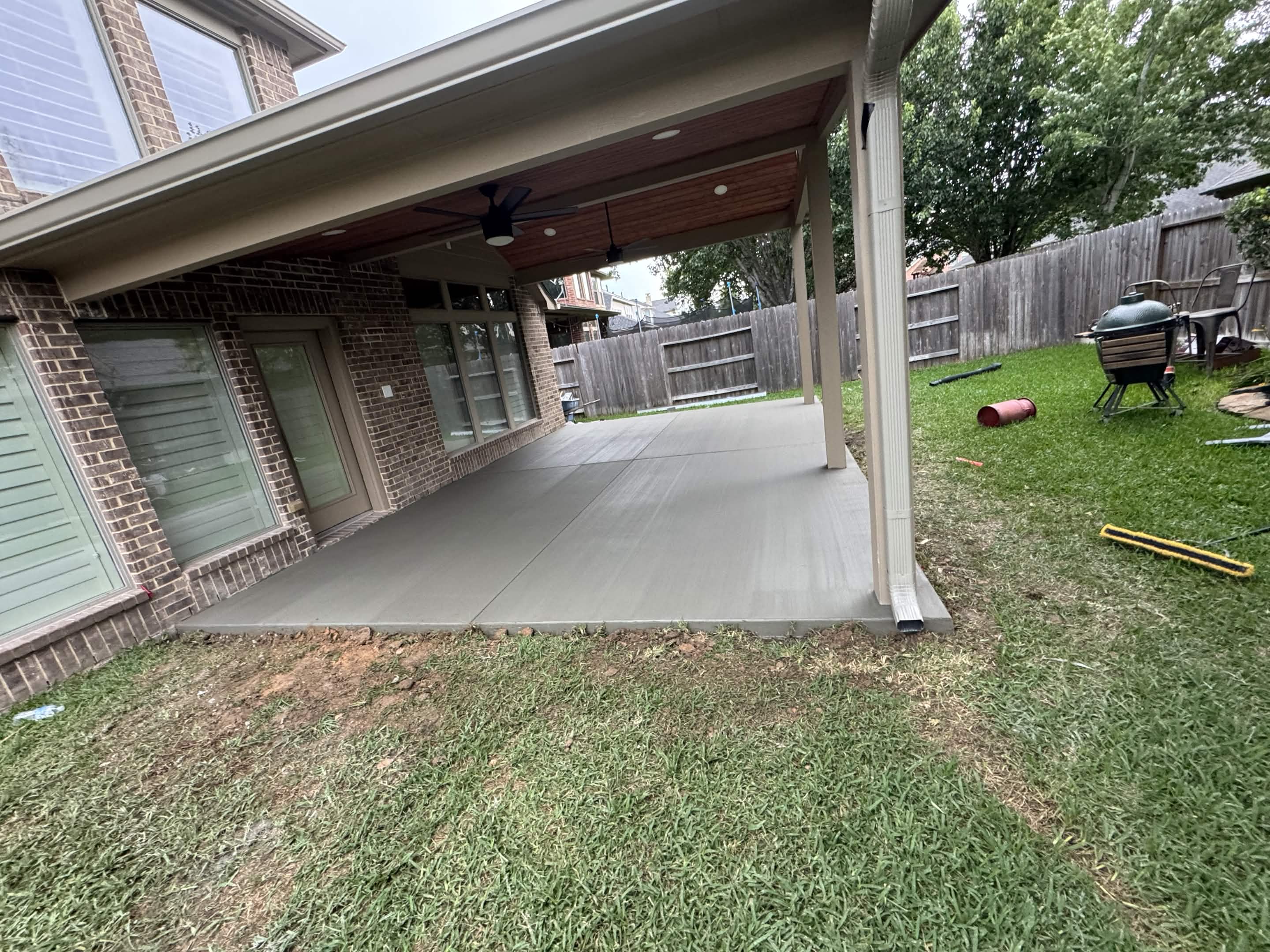 Stamped concrete patio